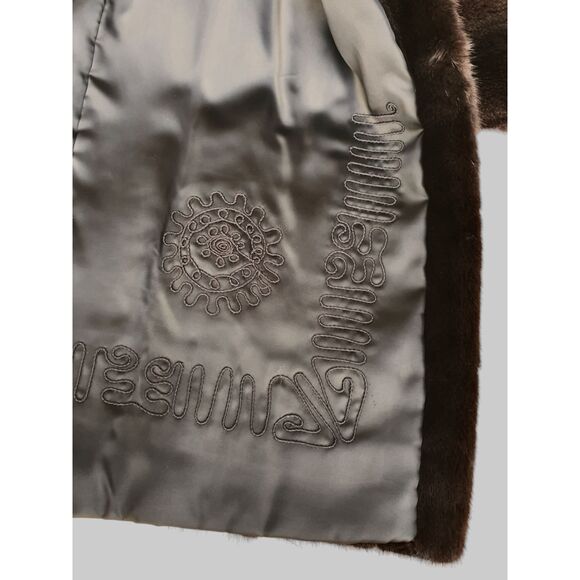 Vintage Dark Brown Mink Jacket -Medium/Large - Picture 7 of 8